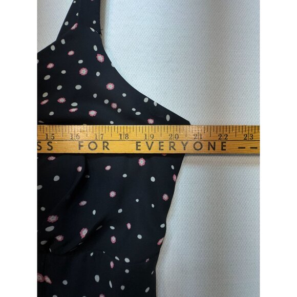 Dressbarn Women's Mini Dress Summer Size 14W Black Floral Sleeveless Stretch - Picture 9 of 14